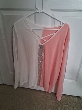 Women's unbranded sequin long sleeve blouse